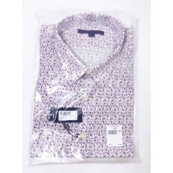 John Varvatos Mens White Mayfield Sport Long Sleeve Button Up Shirt Sz L New - Picture 3 of 7